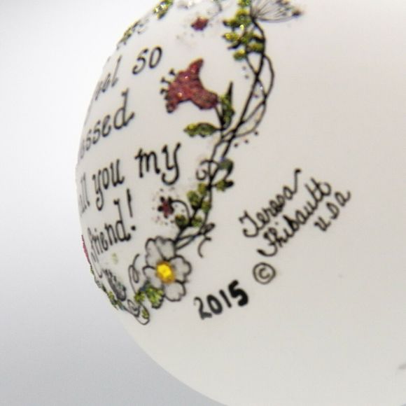 Cathy Christmas Ornament Blessed Friend Personalized Name Teresa Thibault Art - Picture 5 of 7